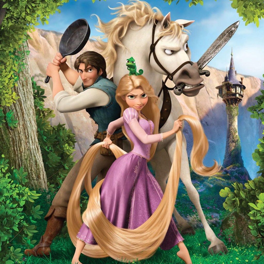 Rapunzel and Flynn in Tangled
